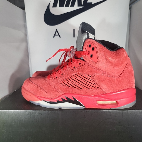 Size 8- Jordan 5 Retro Red Suede 136027 602 Clean Near Deadstock..Fits Men Size - Picture 4 of 16
